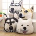  lindo 3D Cosplay samoyedo Husky animales perro Cojines peluche Almohadas sofá coche decorativo Cojines felpa Juguetes regalo ali-85574170